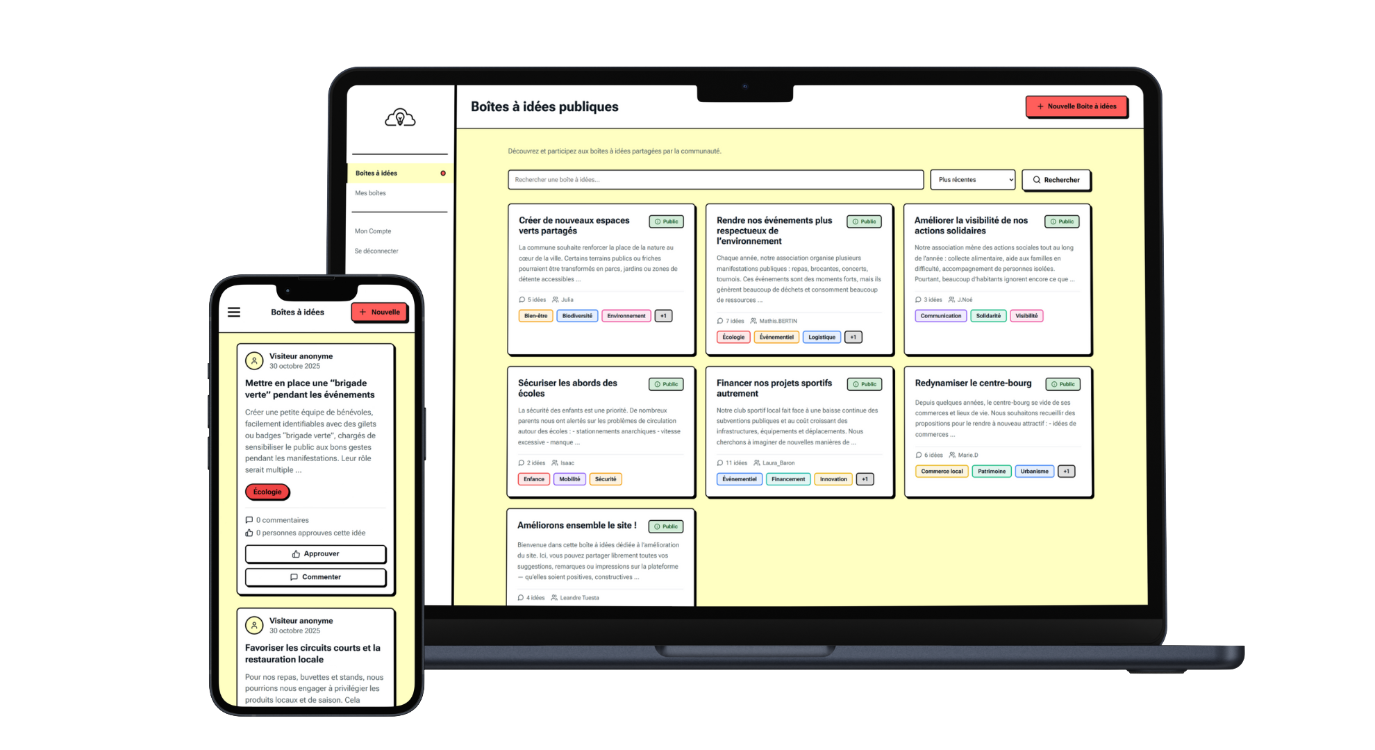 Illustration boîte à idées